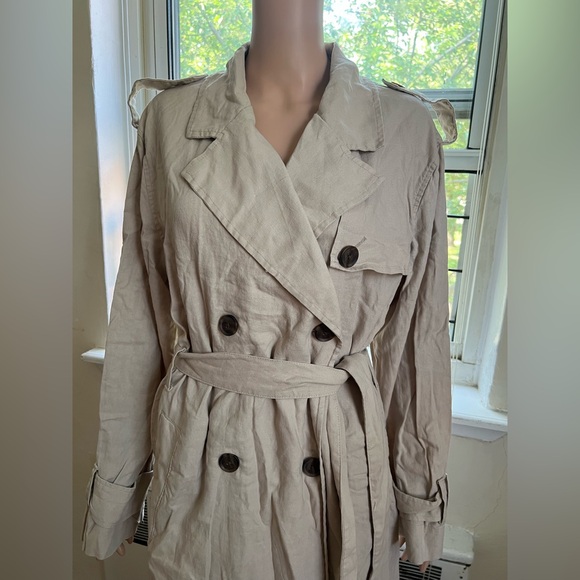 a new day Women's Beige Trench Coat - Picture 6 of 10